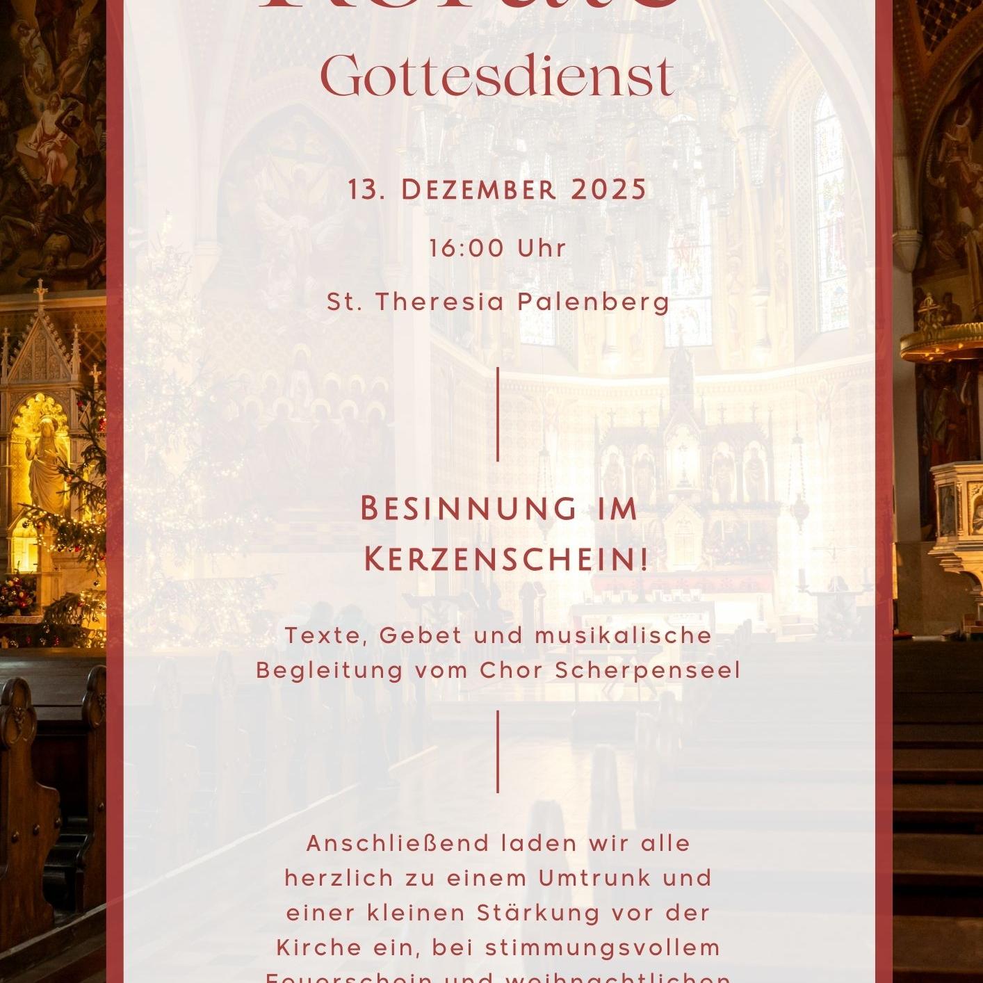 Rot Braun Gold Klassisch Weihnachten Gottesdienst Termine Instagram Story (A4) (c) Pfarrei