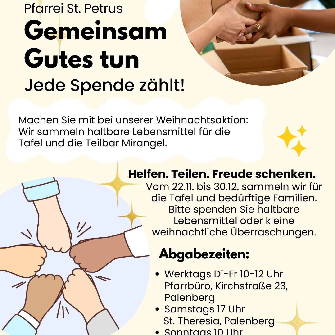 Spendenaktion Weihnachten (c) Pfarrei